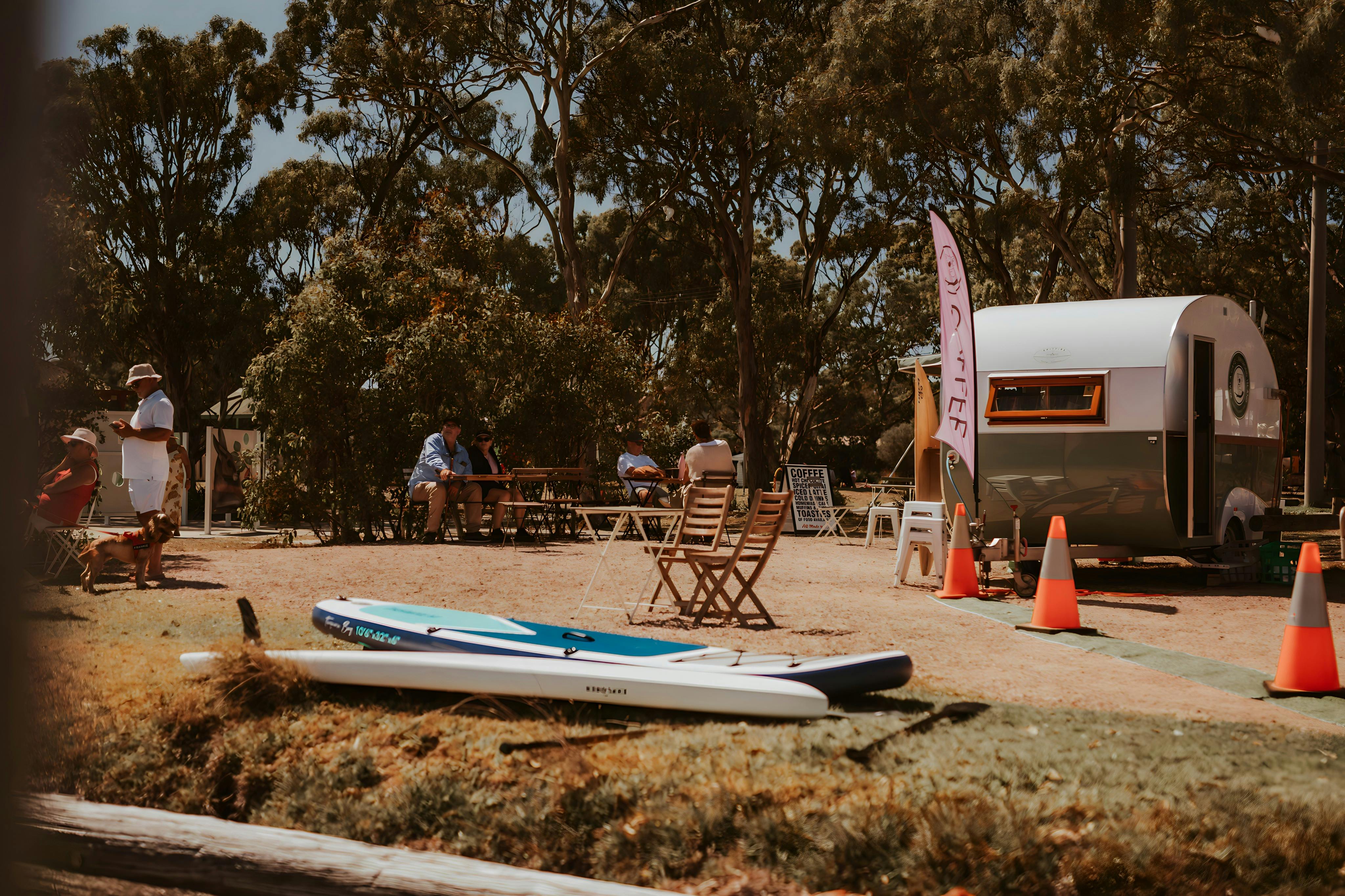 Many of our customers arrive by Paddle Board or Kayak