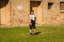 Young boy whipcracking, great family day out