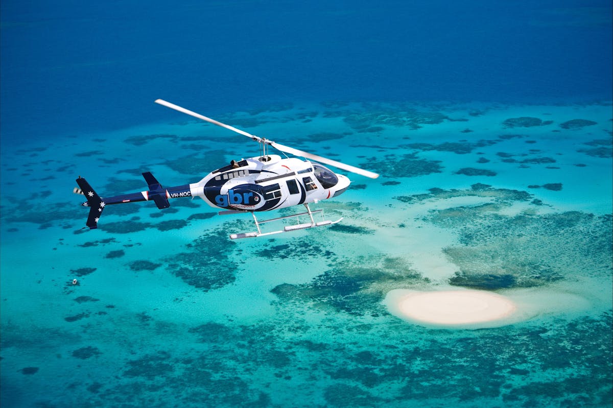 GBR Helicopters sandy cay escape