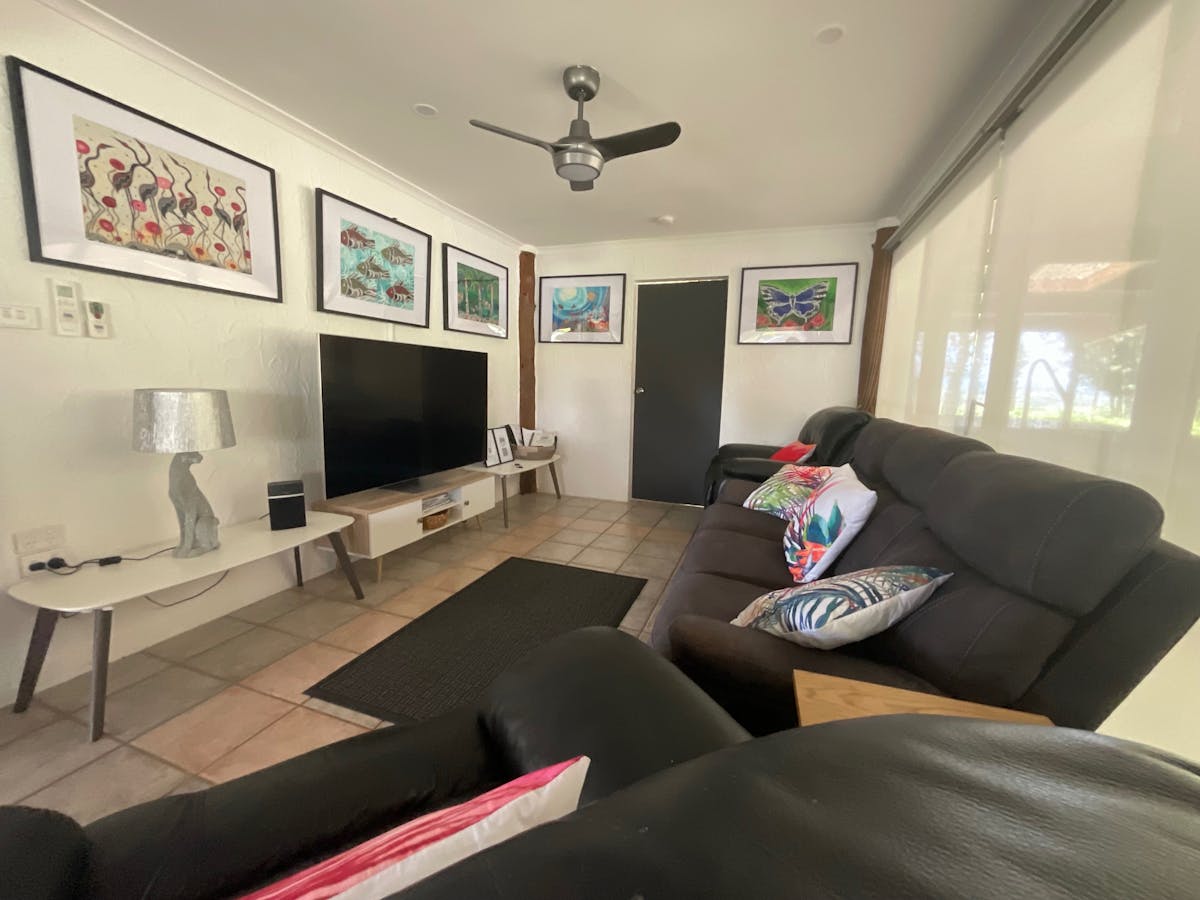 Snug sitting room with comfortable recliners, 65