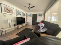 Snug sitting room with comfortable recliners, 65
