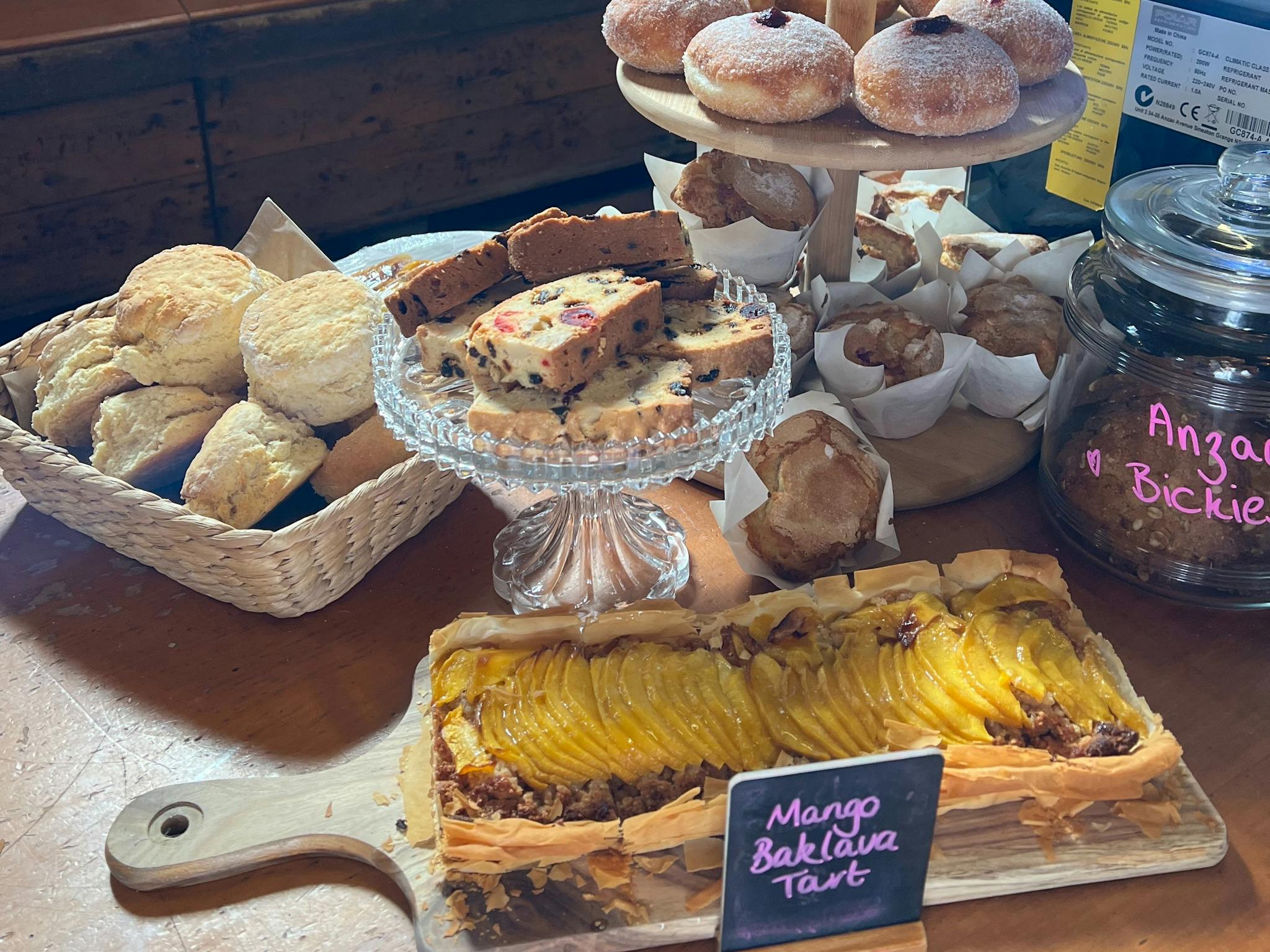 A display of treats at Marmalades of Yea Cafe