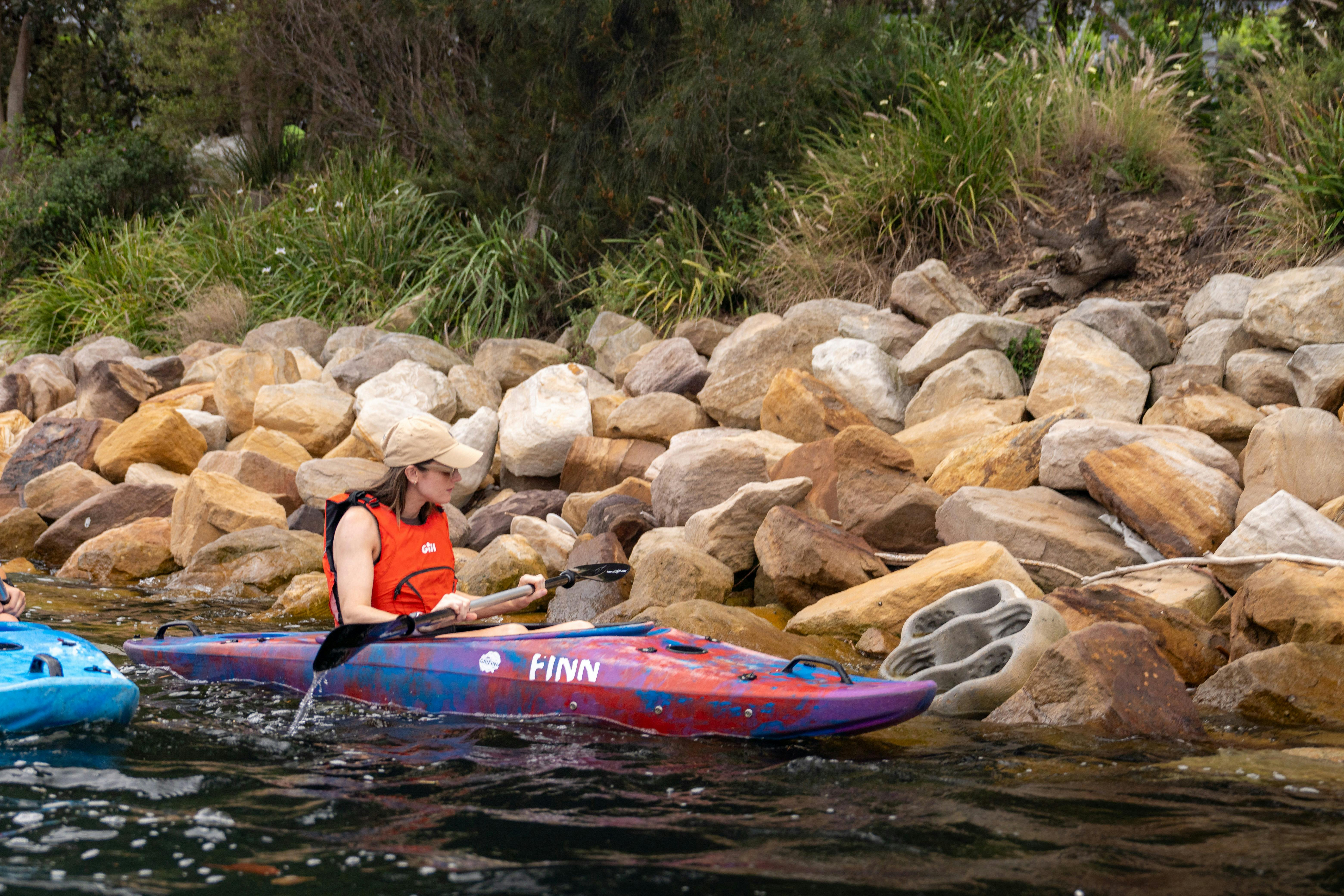 Sydney By Kayak's eco initiative the Living Seawall Boulders is funded by their pledge to the harbor