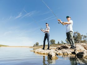 Fishing is available with a permit at Bundaleer Reservoir Reserve
