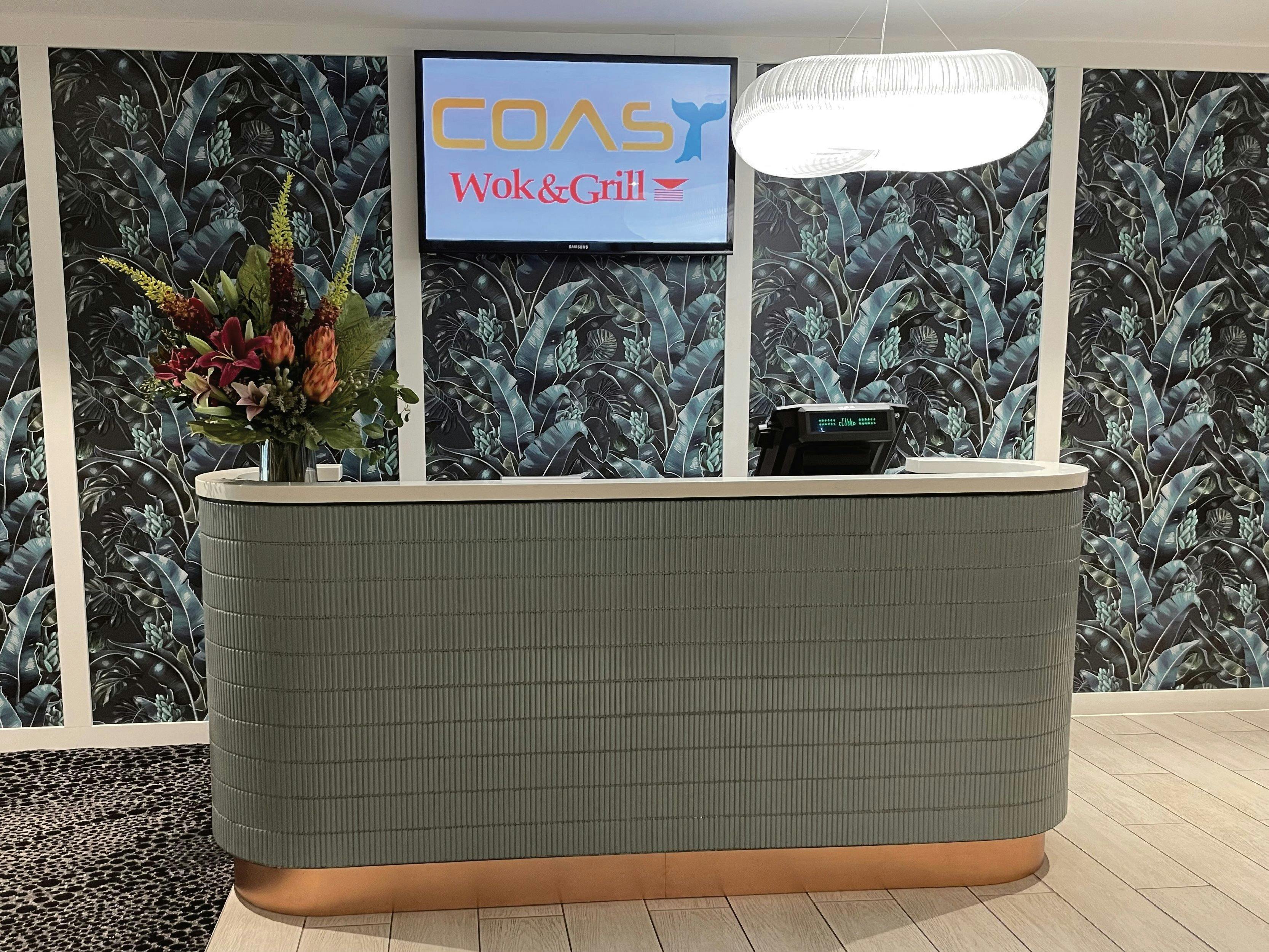 Coast Wok & Grill orders desk at Eden sports & Recreation Club