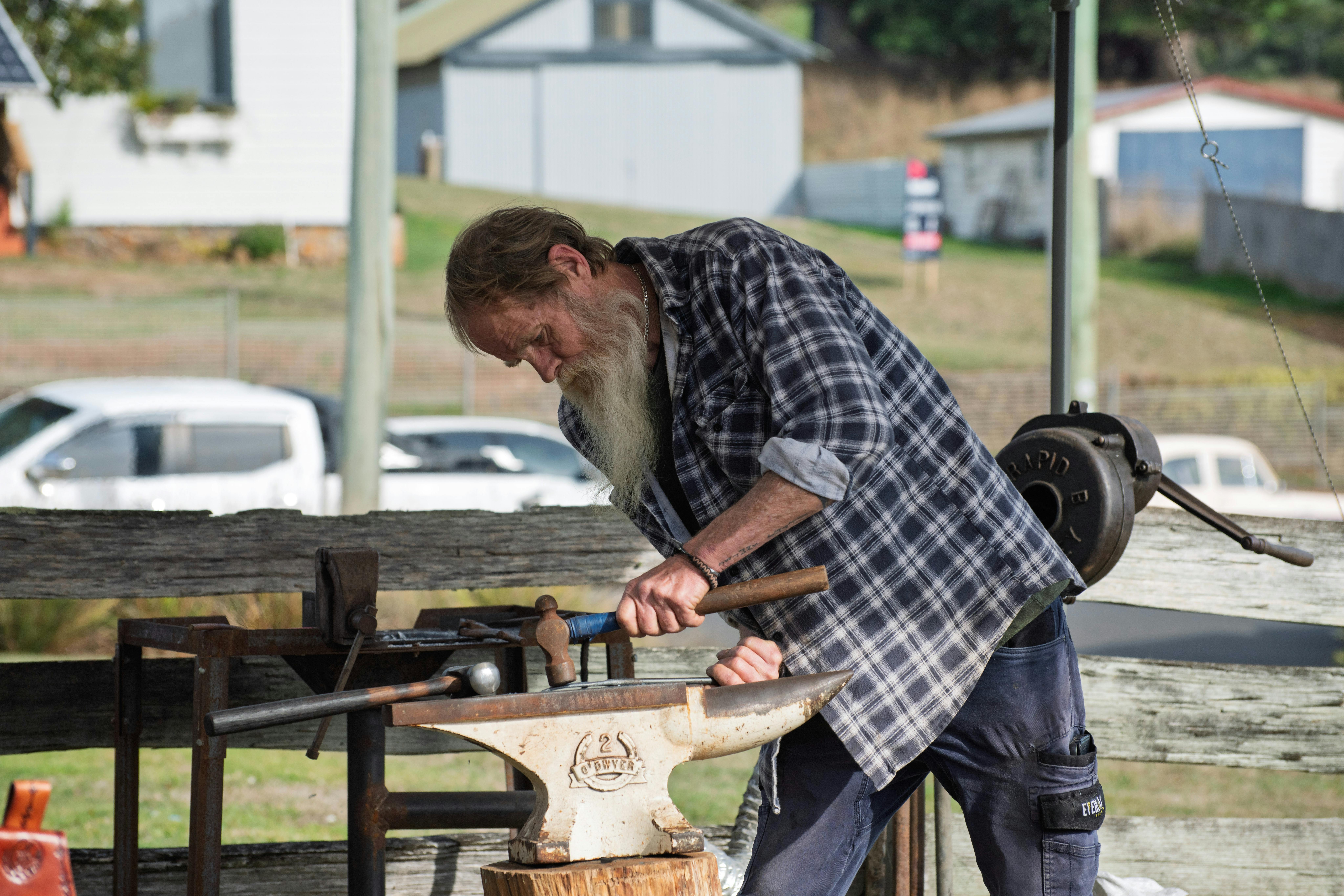 Blacksmithing at Weindorfer Day 2026