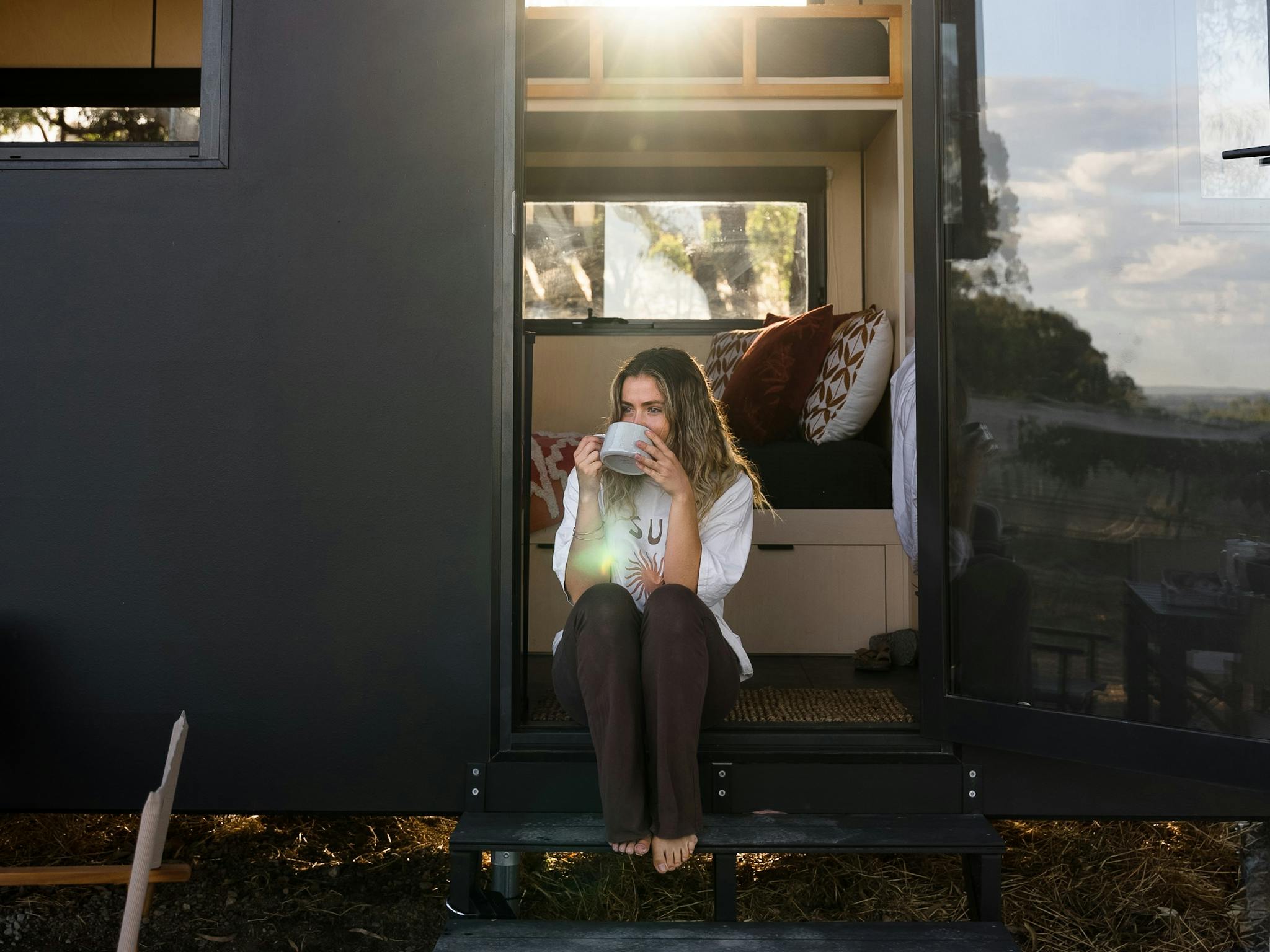 Morning coffee at CABN Melissa, McLaren Vale