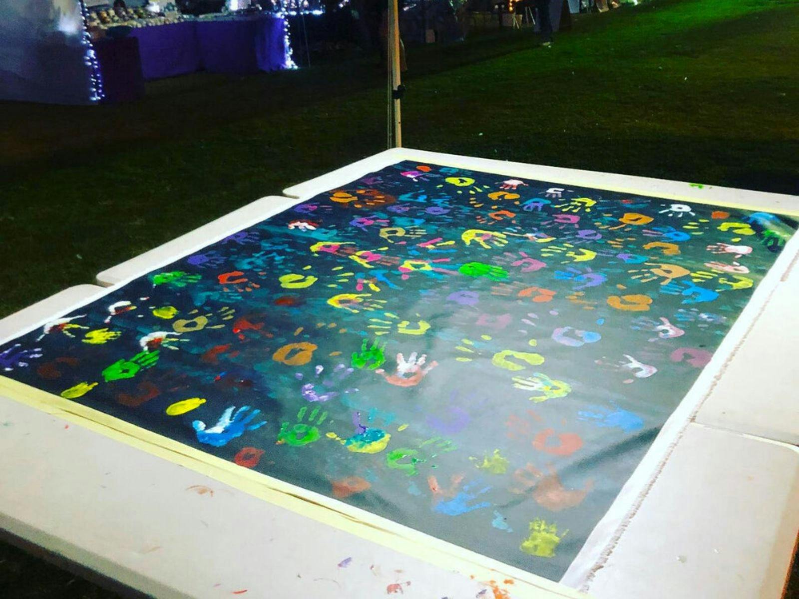 large painting by Justin.