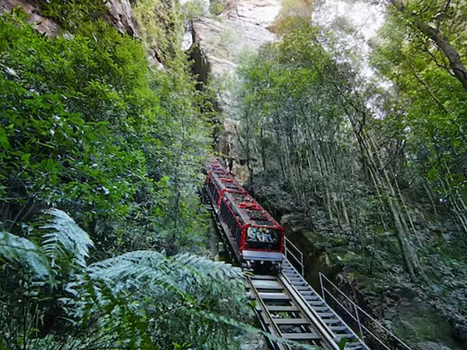 세계에서 가장 가파른 경사의 철도를 타고 가는 Scenic World
