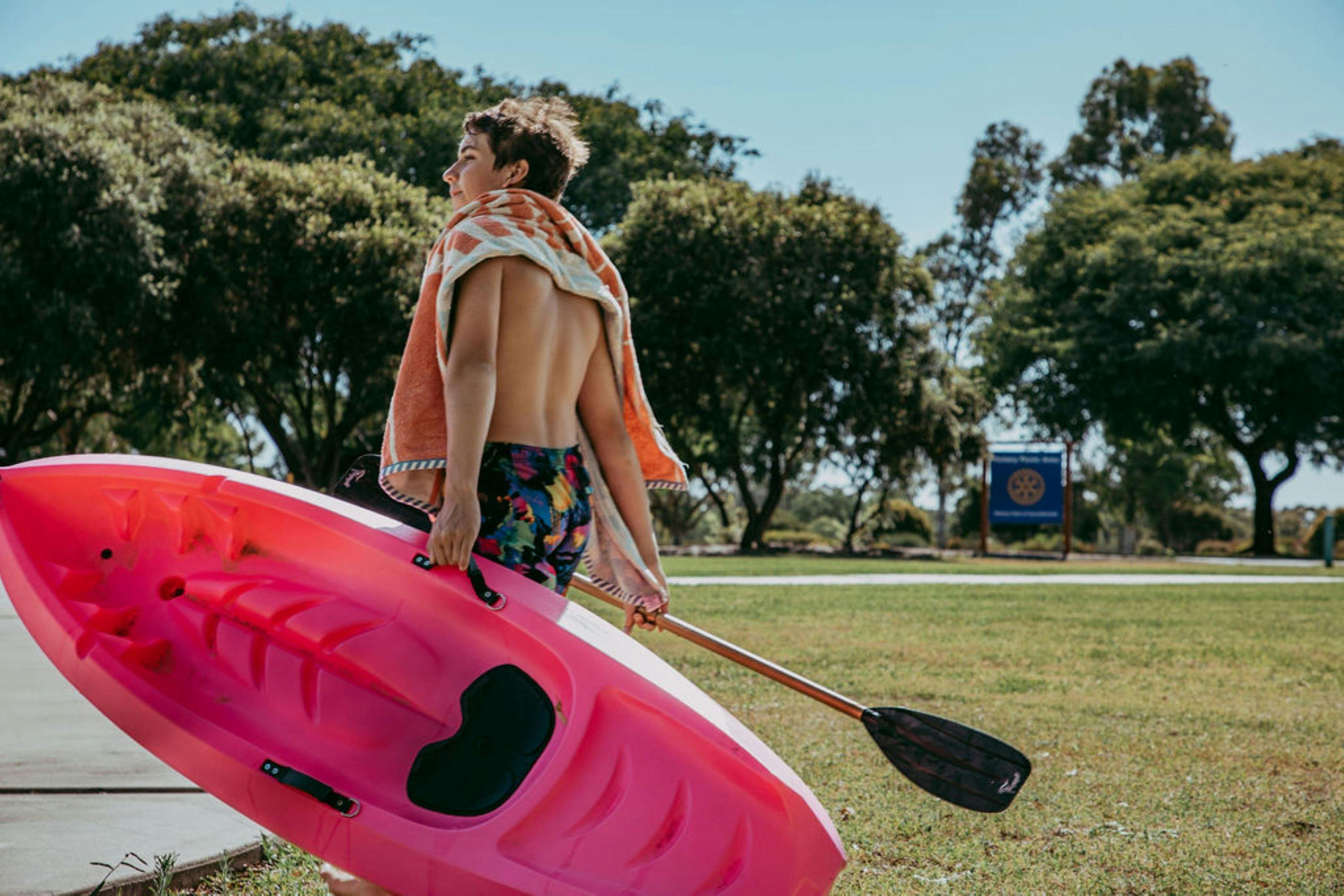 Kayaking at the Goondiwindi Water Park