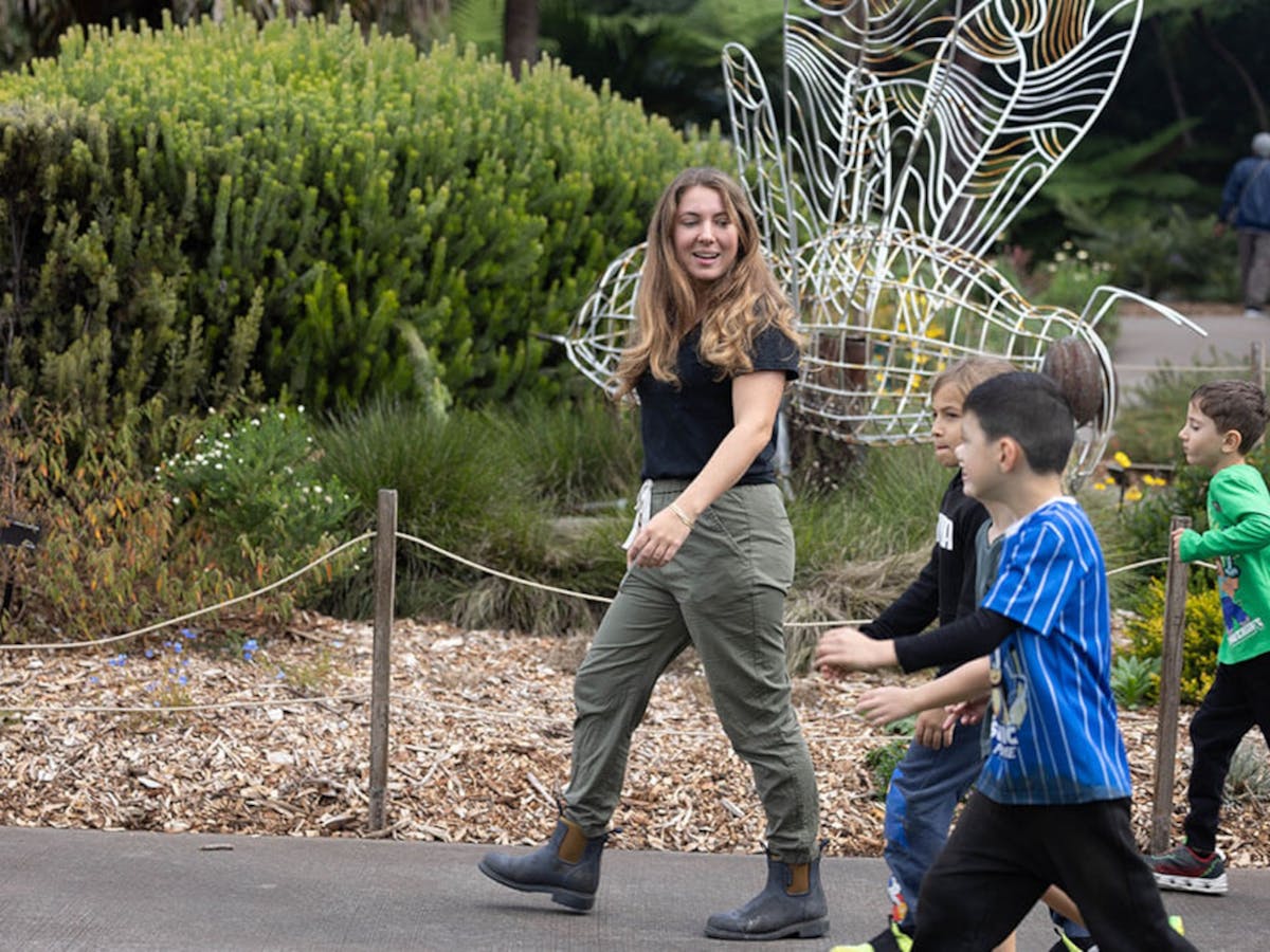 Kids exploring the Gardens.