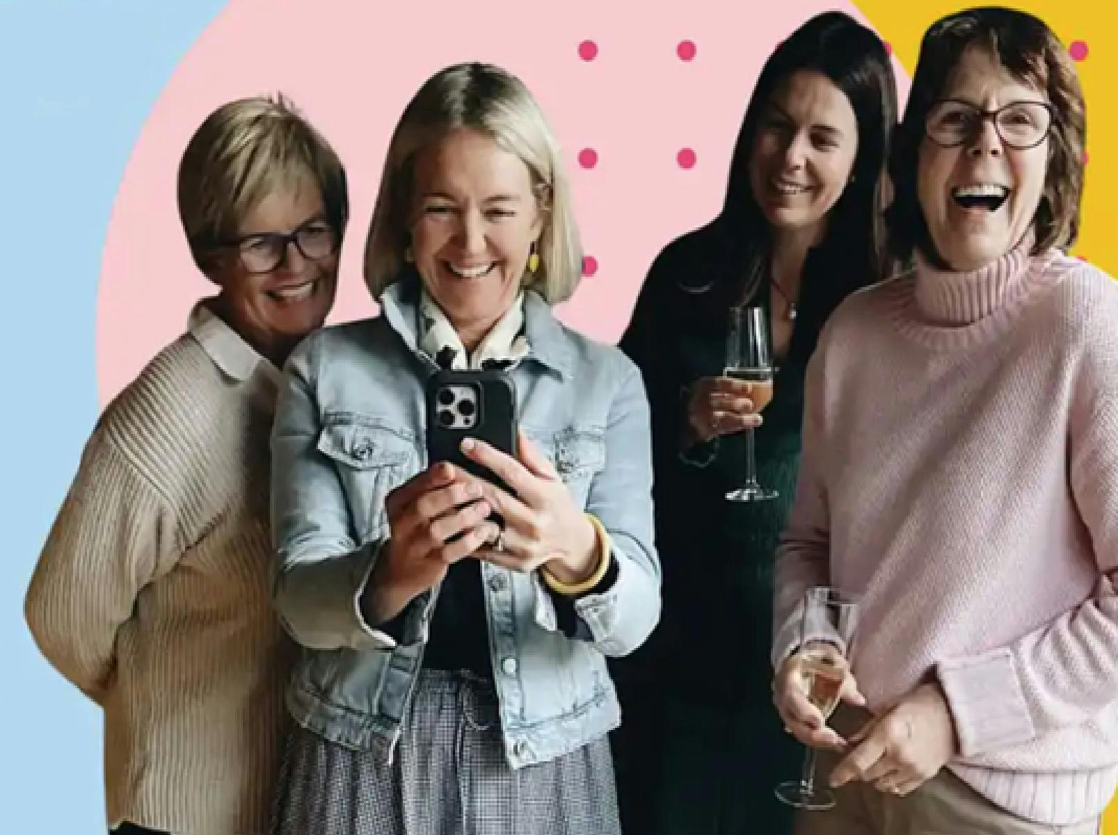 Women taking a selfie