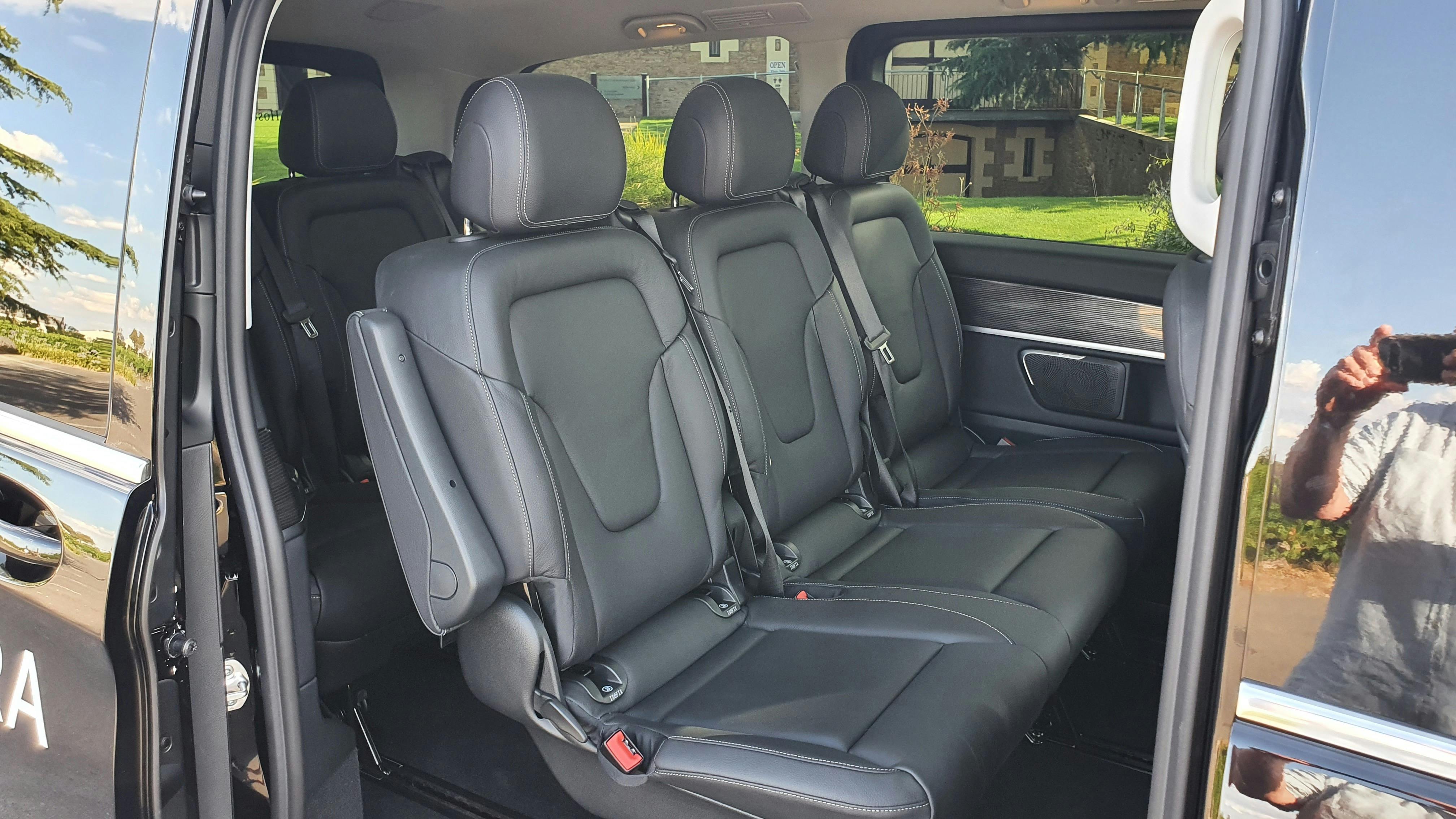 Coonawarra Experiences Mercedes Benz v250d for hire with driver outside Wynns Cooonawarra