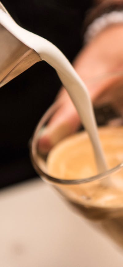 Cup of coffee being made