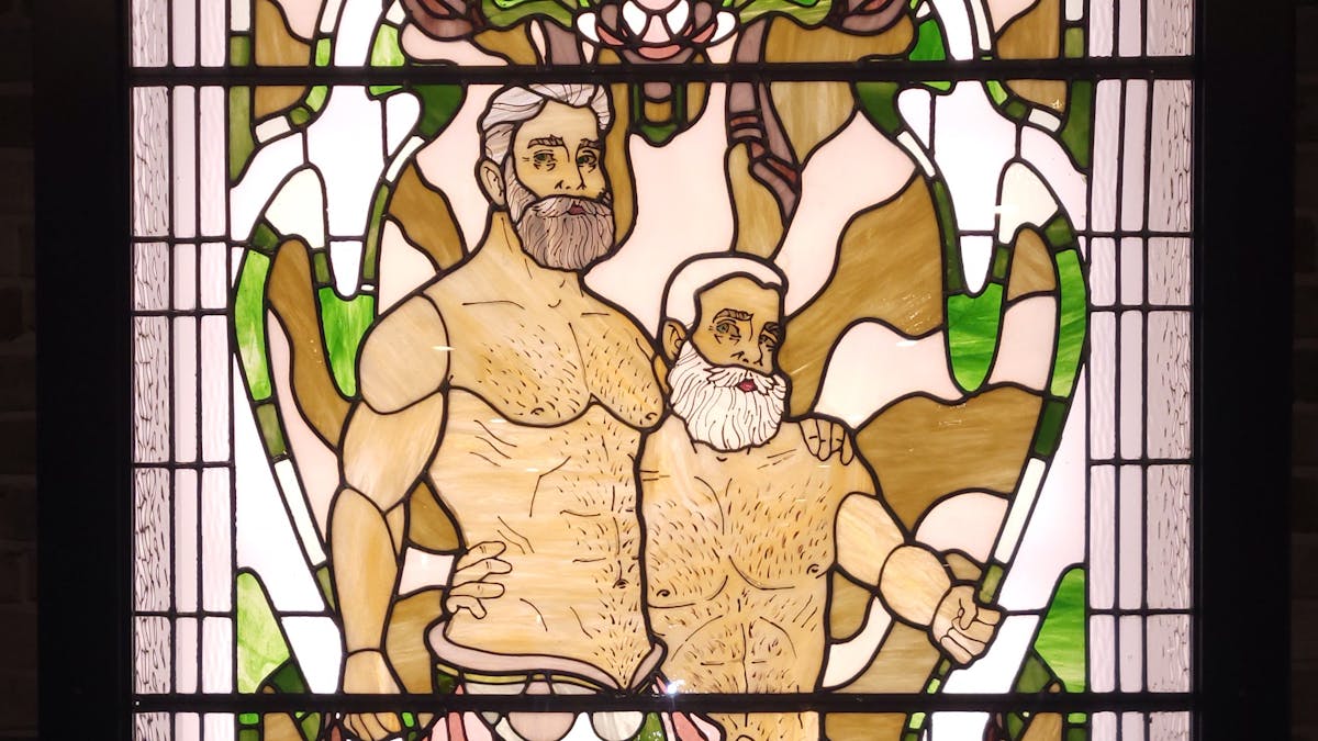 Portion of our leadlight window
