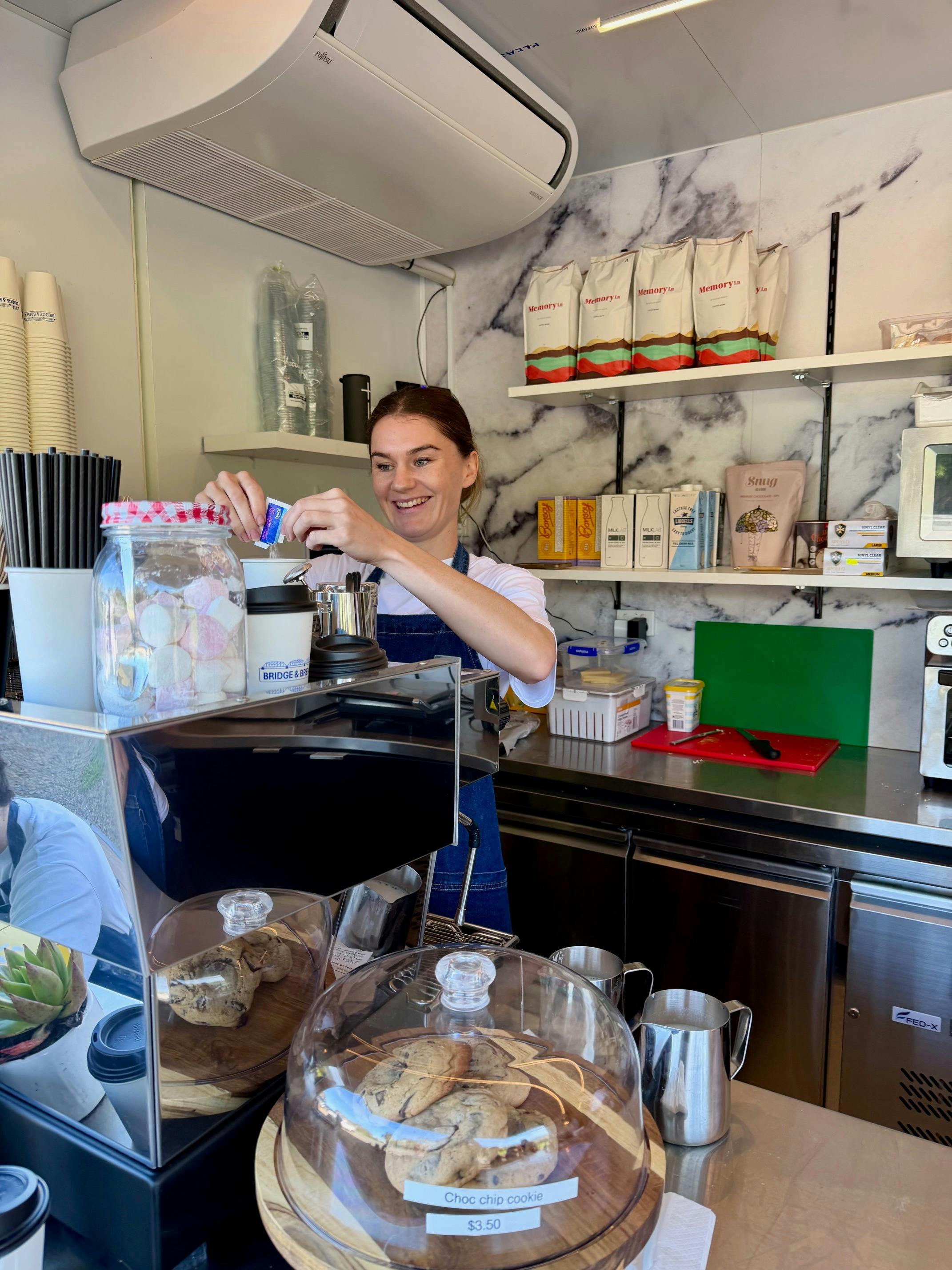 staff member making coffee