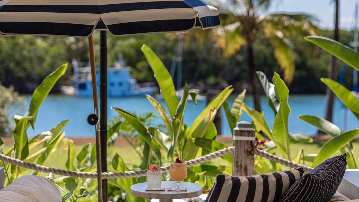 Located on the boardwalk at the marina with spectacular views over the Dickson Inlet to the Daintree