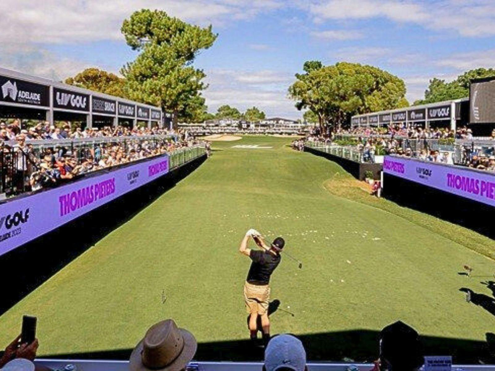 Golfer at LIV Golf Adelaide Tournament