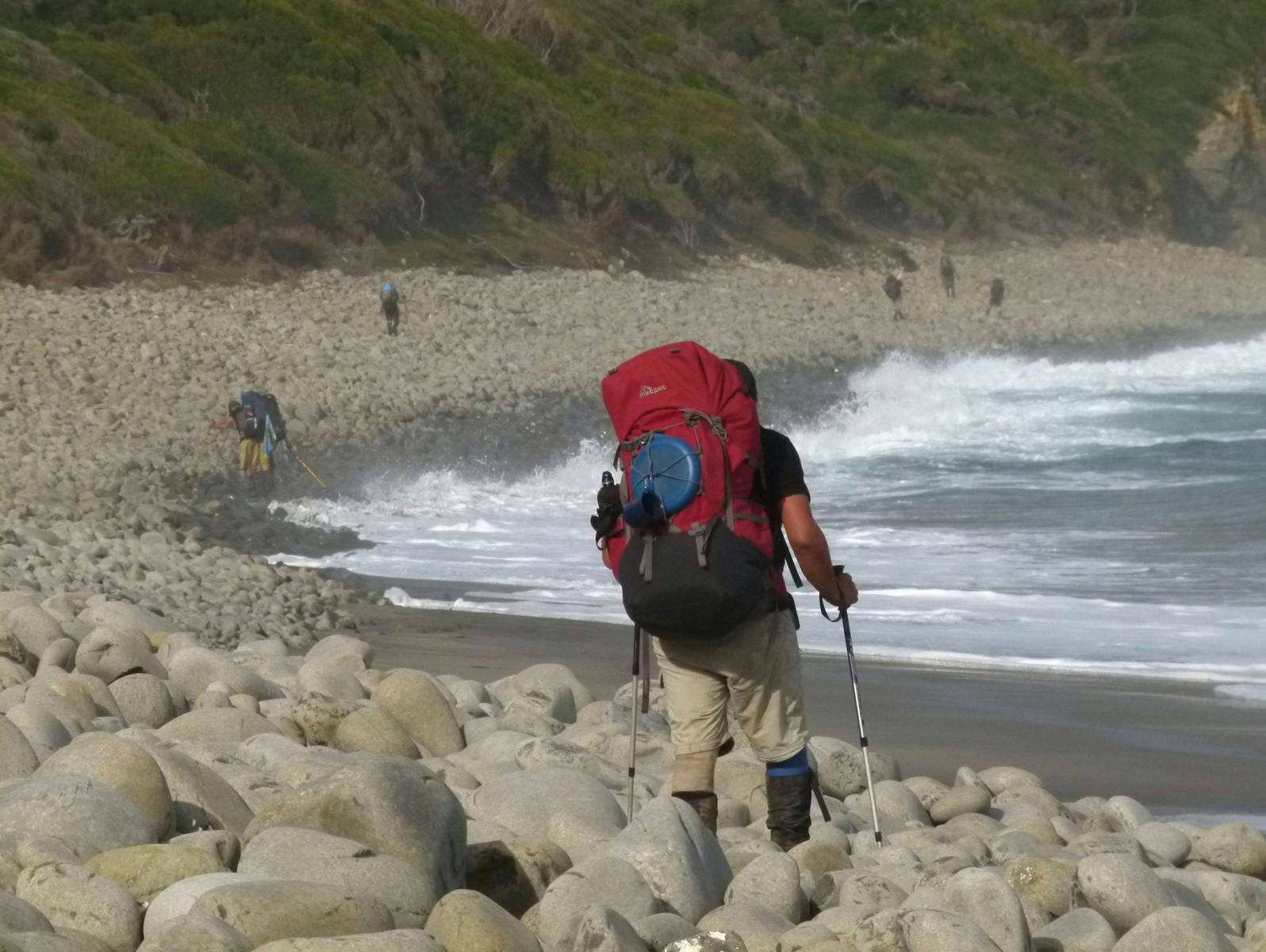 Hiking remote beaches on Tasmania's South Coast Track