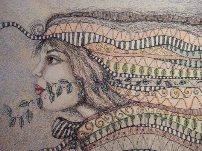 Cheryl Bridgart Machine Embroidered Faces 2day workshop