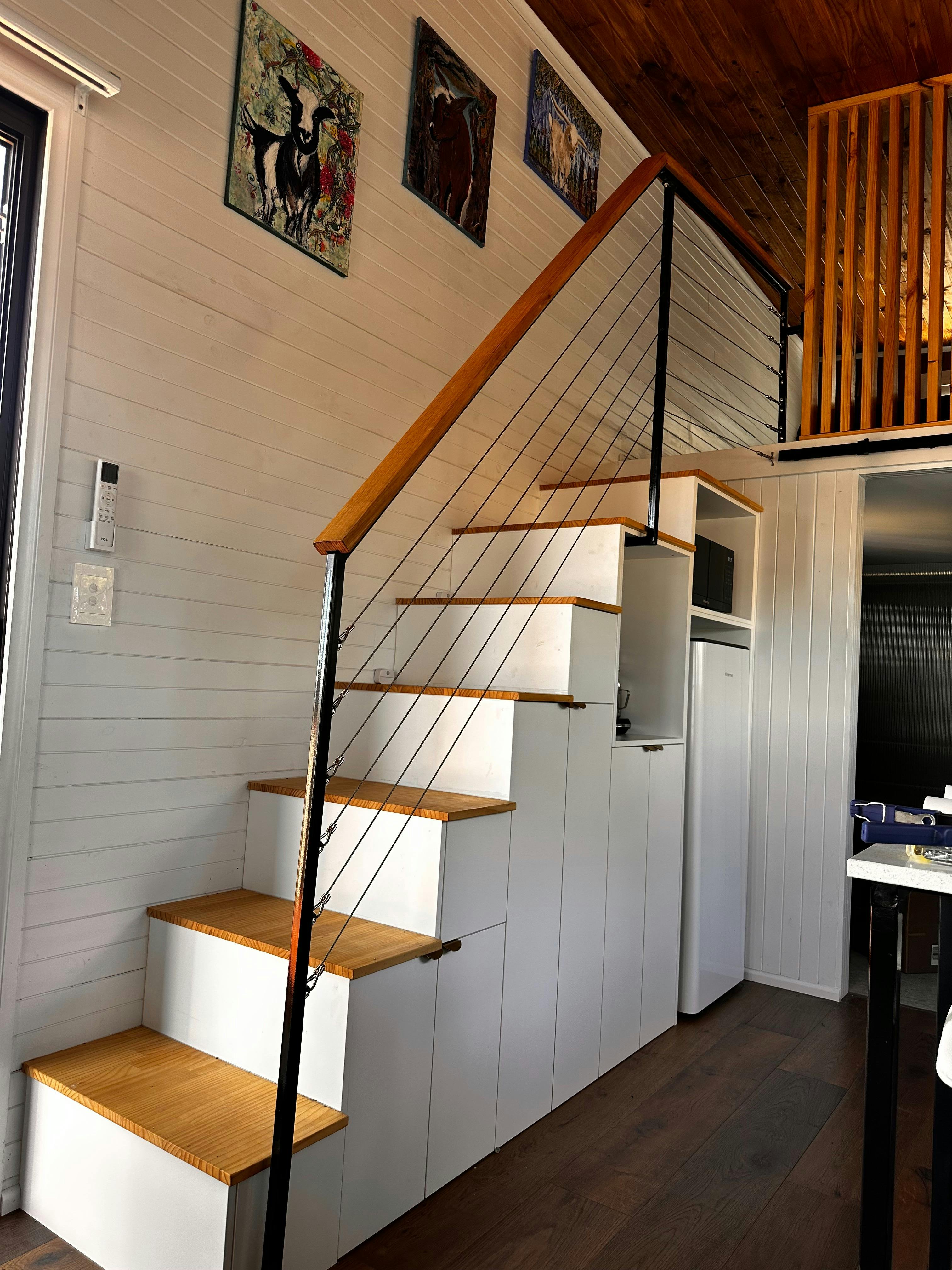 Main stairs to access the loft bedroom