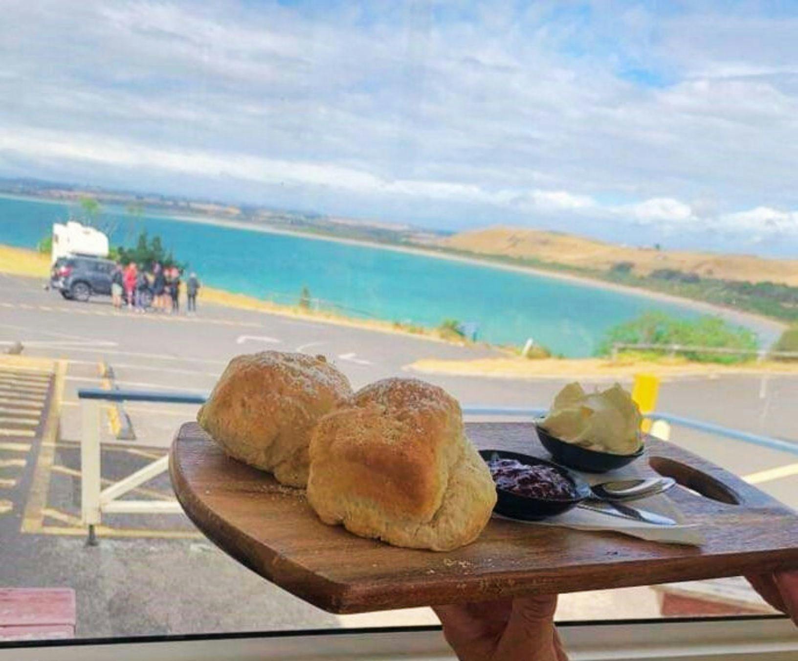 Housemade delicious scones, specialty jam and cream