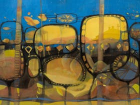 Abstracted landscape painting by Rex Backhaus-Smith