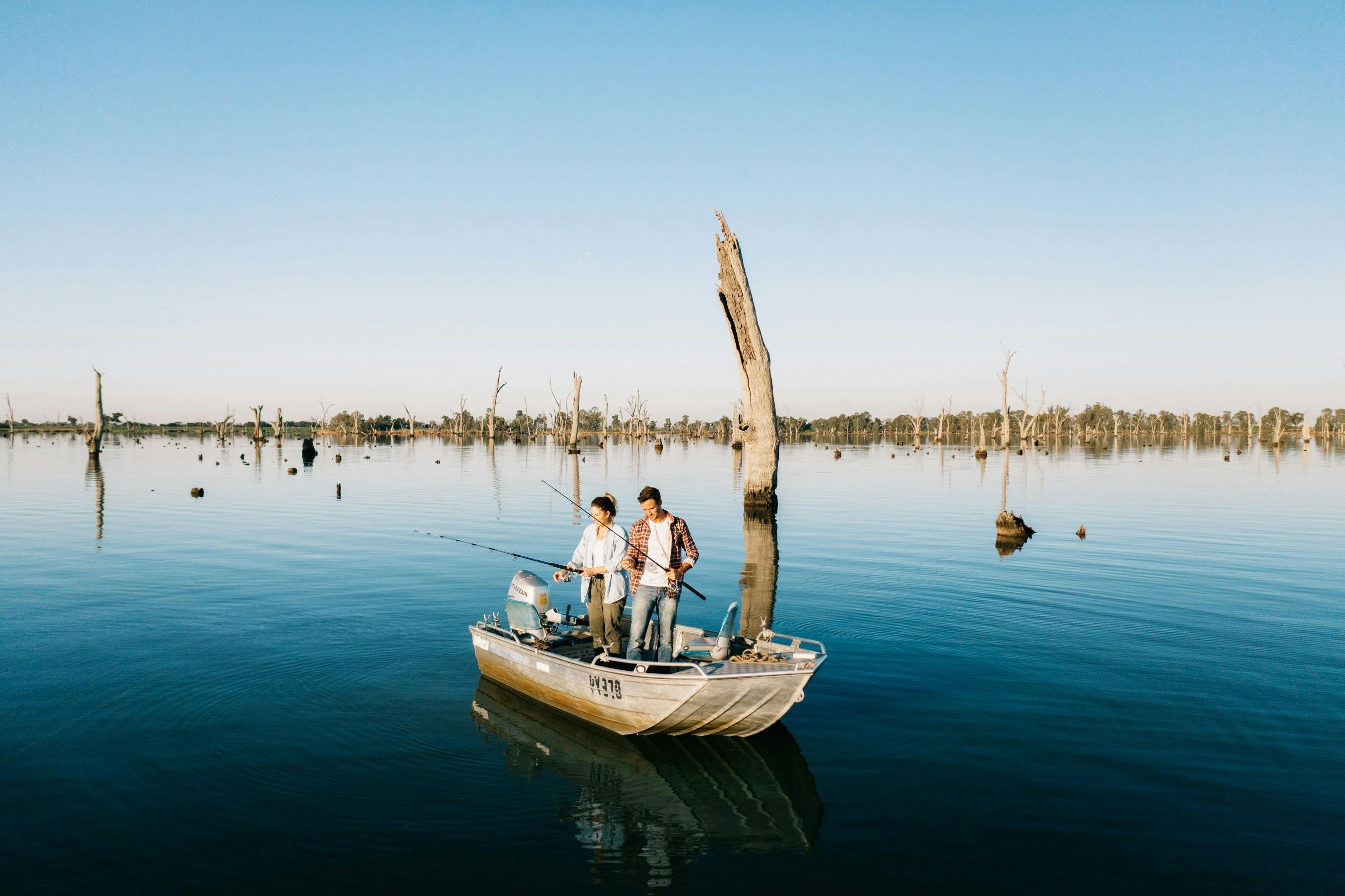 Fishing on Lake Mulwala