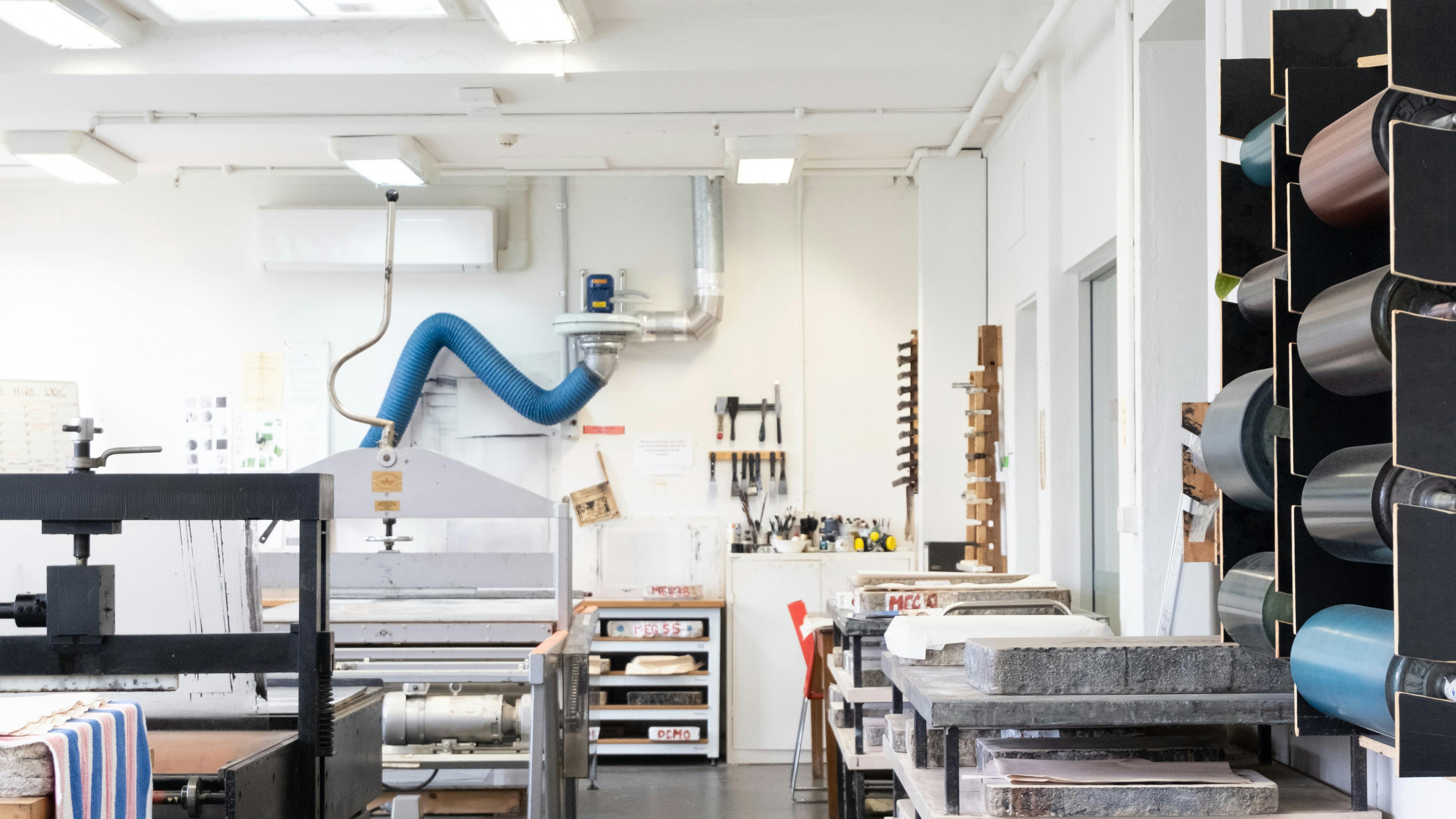 Printmaking studios + presses