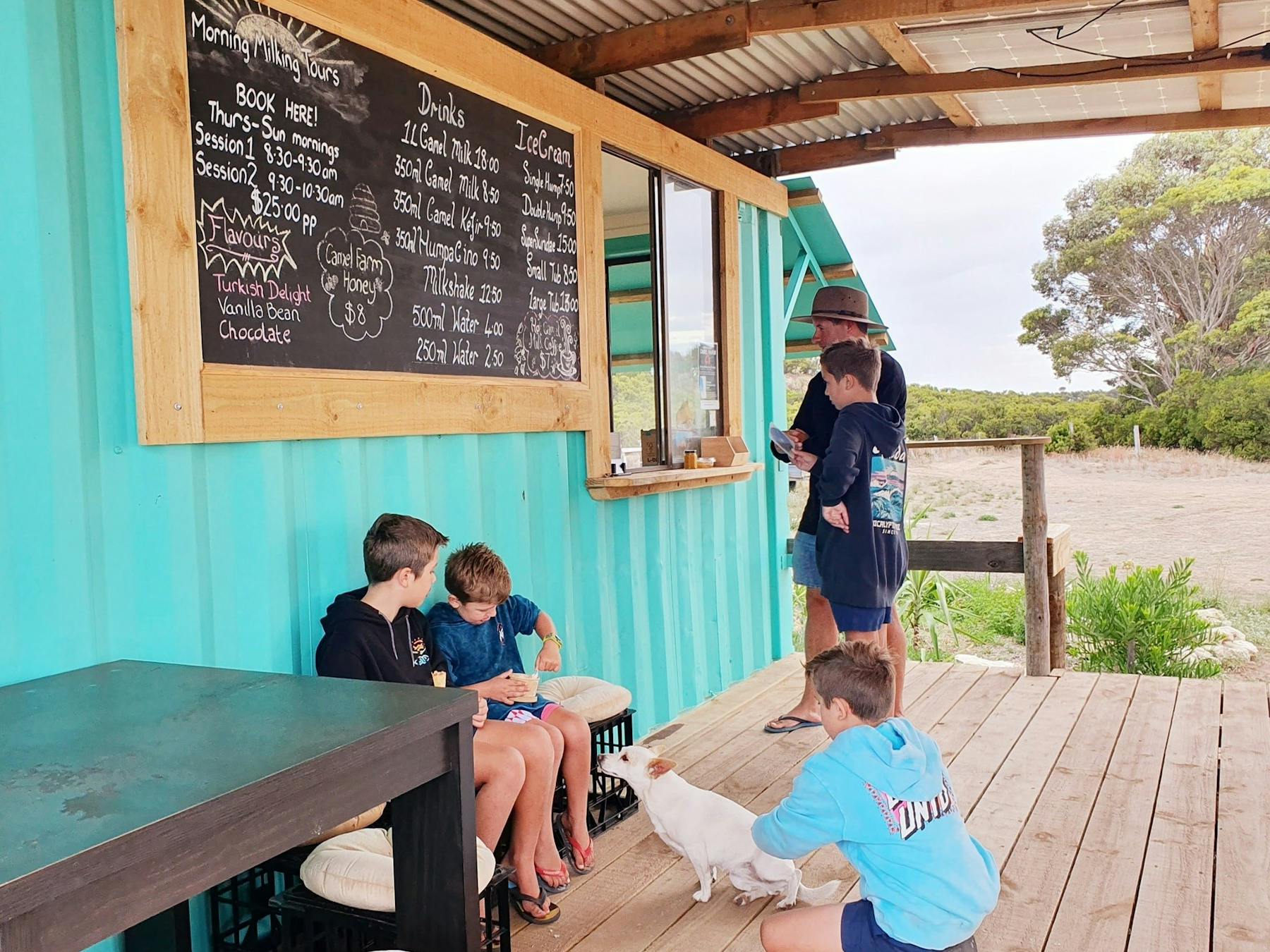 Kids hanging out at Humpalicious