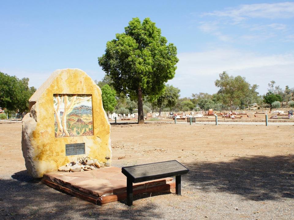 Detail of Albert Namatjira’s grave.