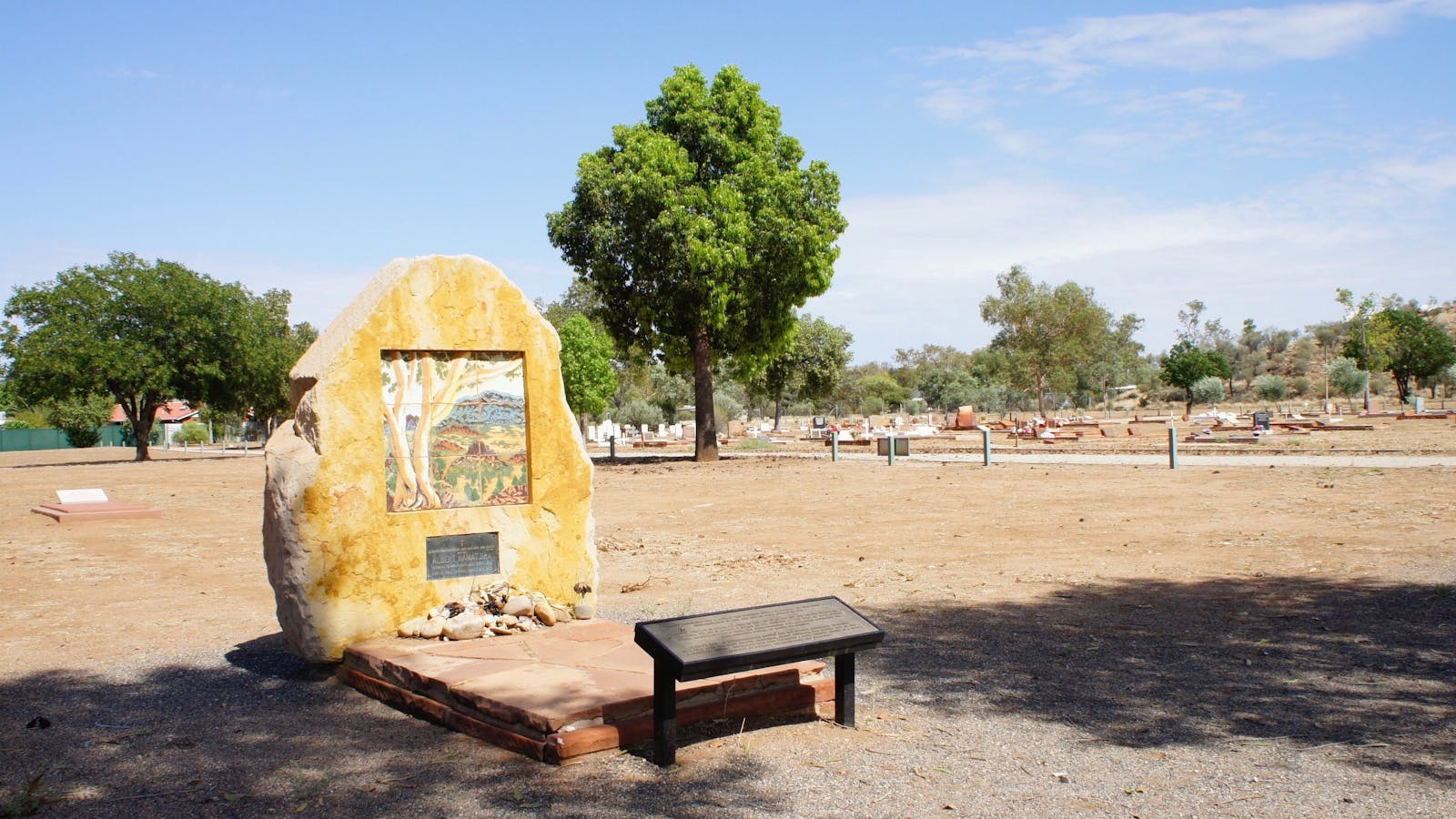 Detail of Albert Namatjira’s grave.