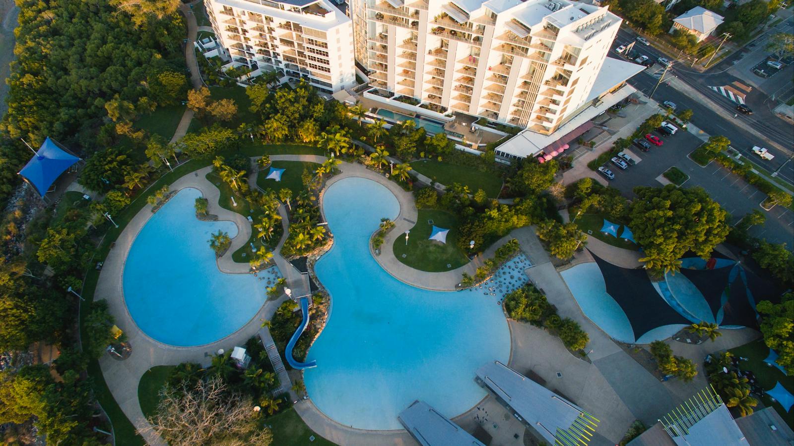 Aerial view of Bluewater Lagoon