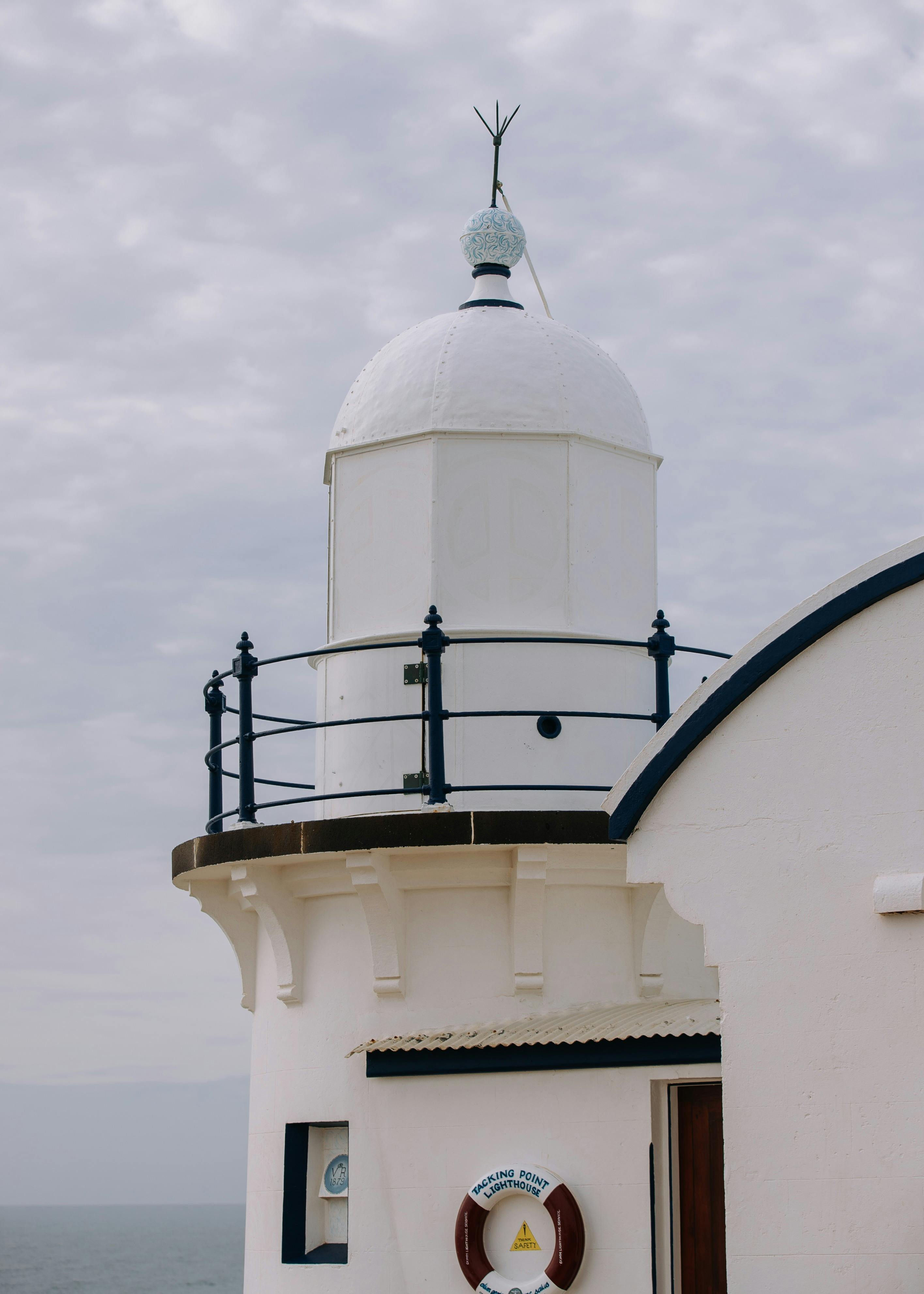 Close up of the Tacking Point Lighthouse
