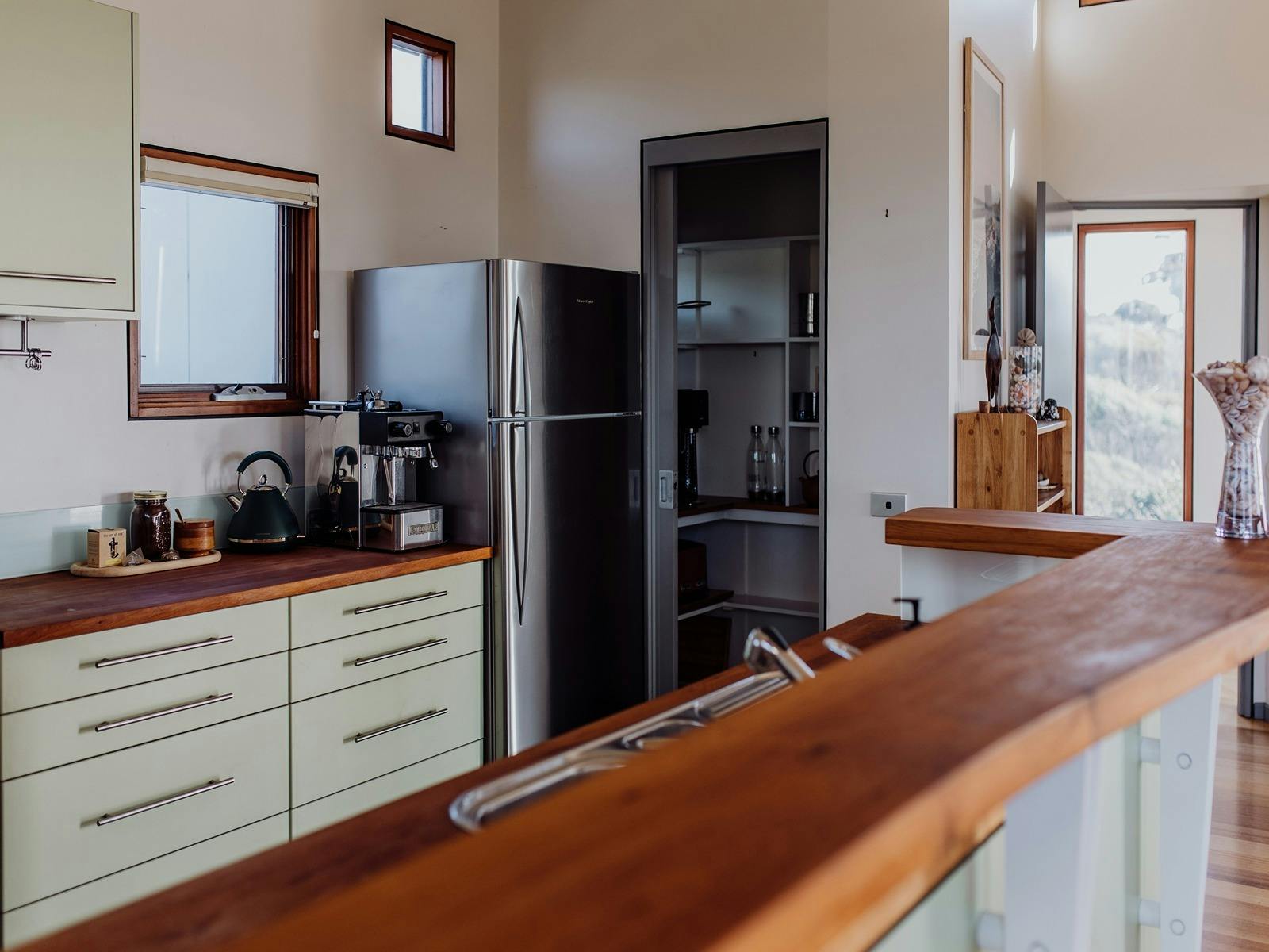 Kitchen which is fully equipped to cater to groups and events.