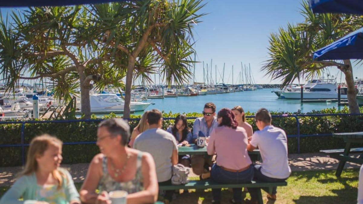 Dining on the lawn at The Waterline