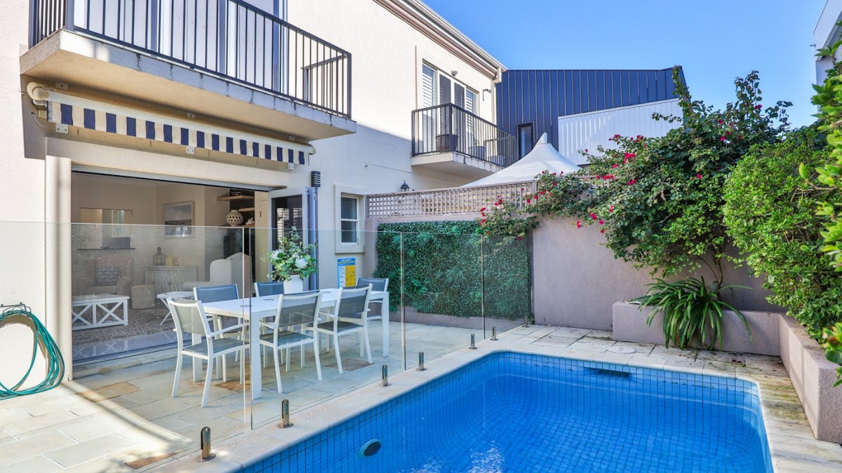 Rear of property showing the pool