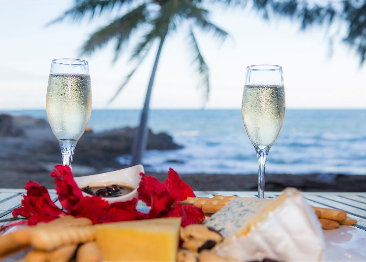 Various hampers are available for guests to enjoy