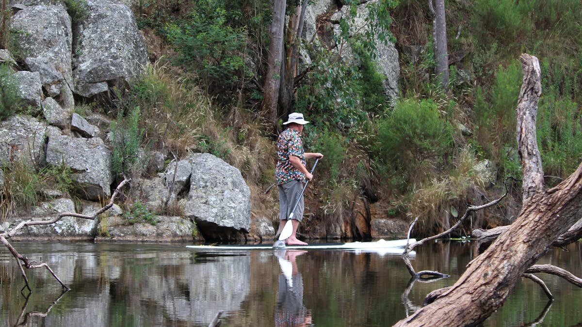 Paddleboarding at Connolly Dam