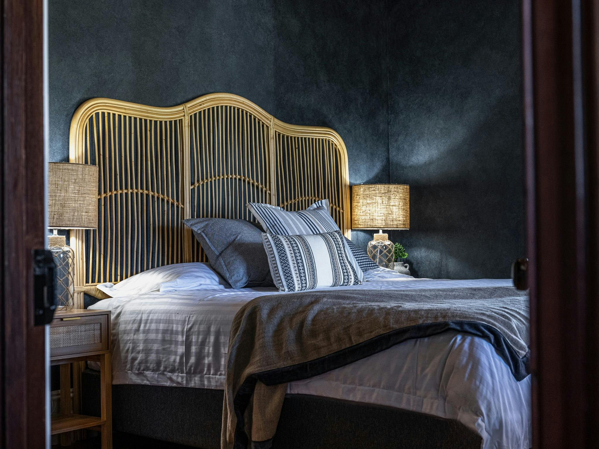 Dal Zotto Wines Homestead and Studio King Bed bedroom