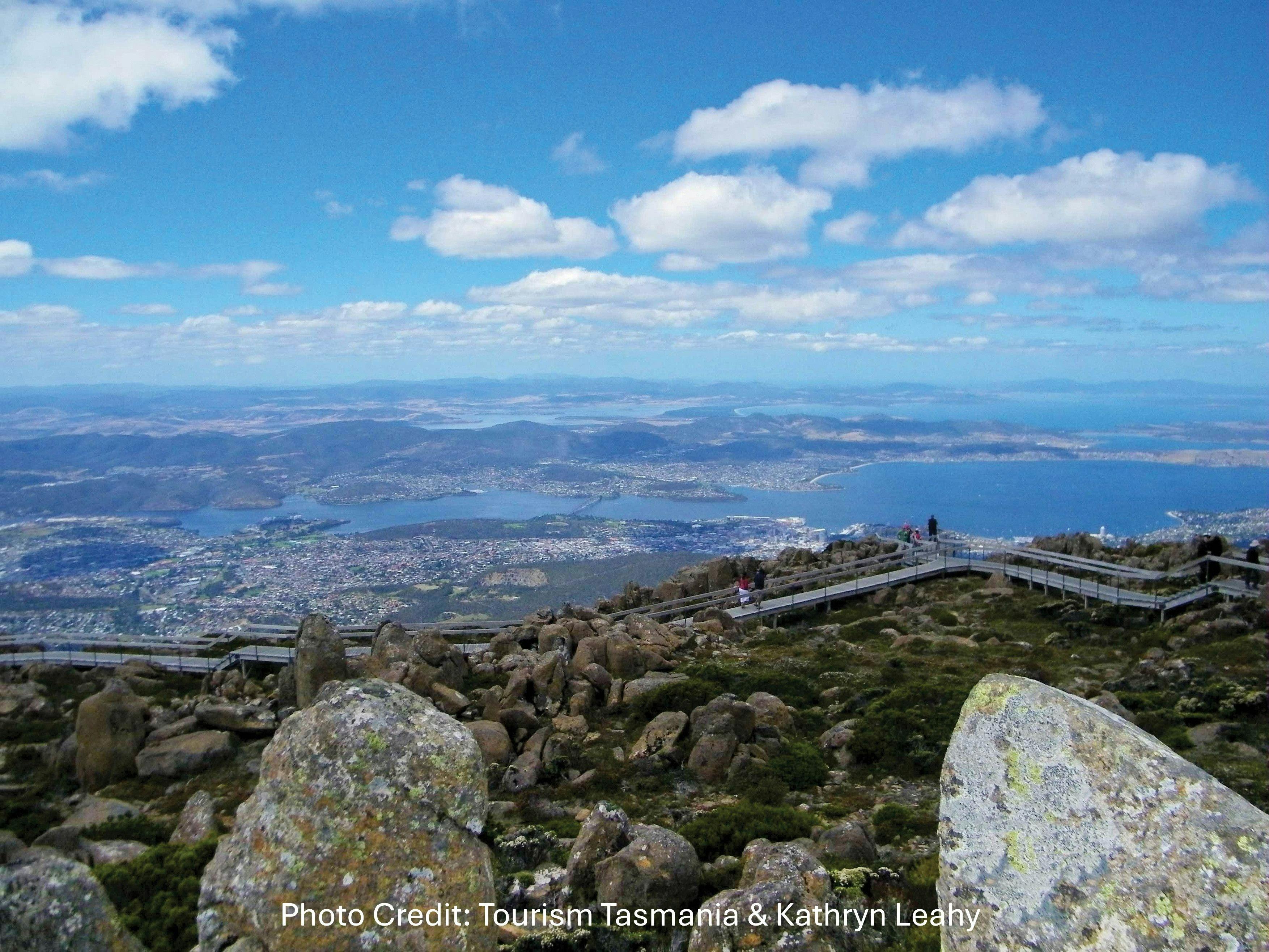View on top of Mount Wellington