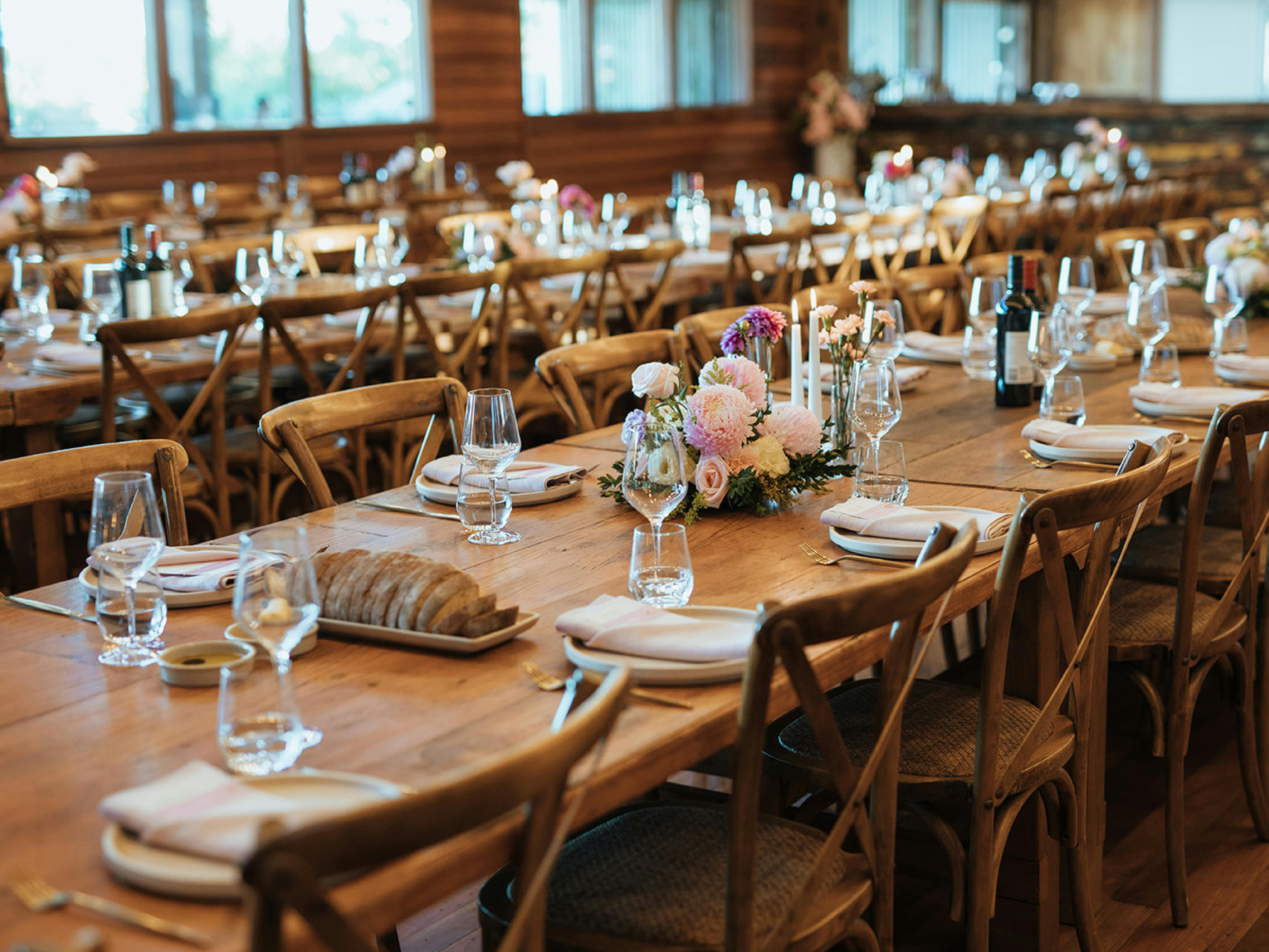 Seated reception in the main venue