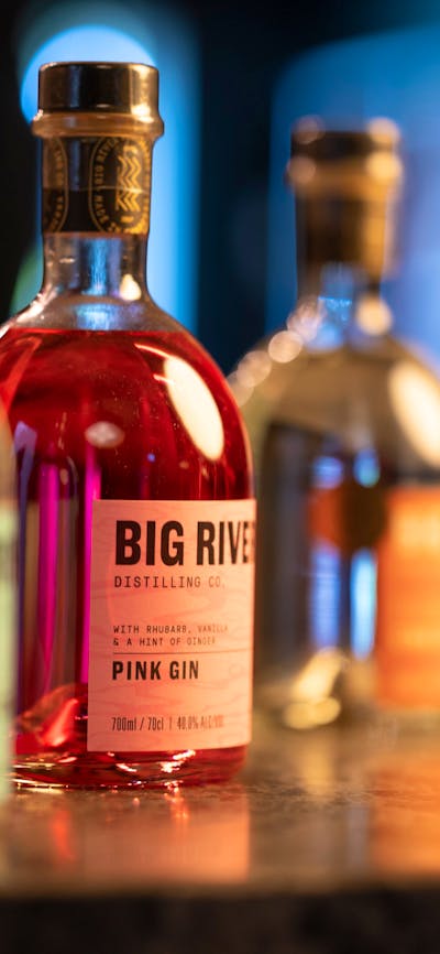 Bottles of Big River Gin
