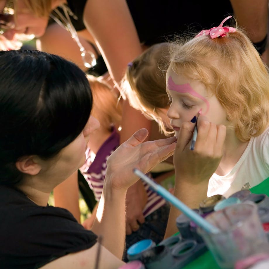 Children getting their faces painted