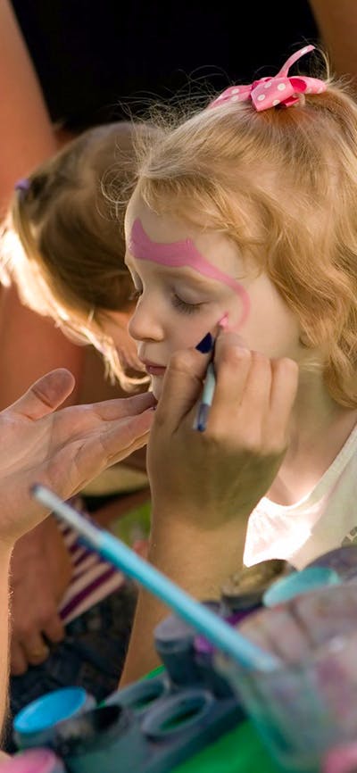 Children getting their faces painted