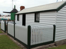 Original cottage in museum grounds.