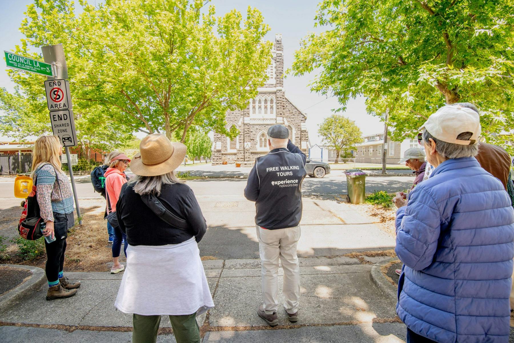 Williamstown heritage walking tour explaining history of church