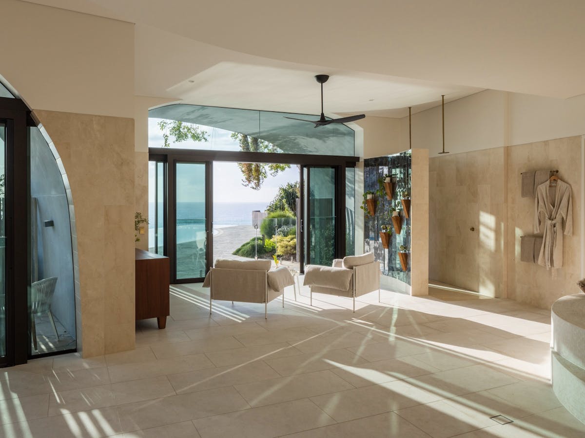 Modern wellness area featuring luxury ice bath at Domic Noosa