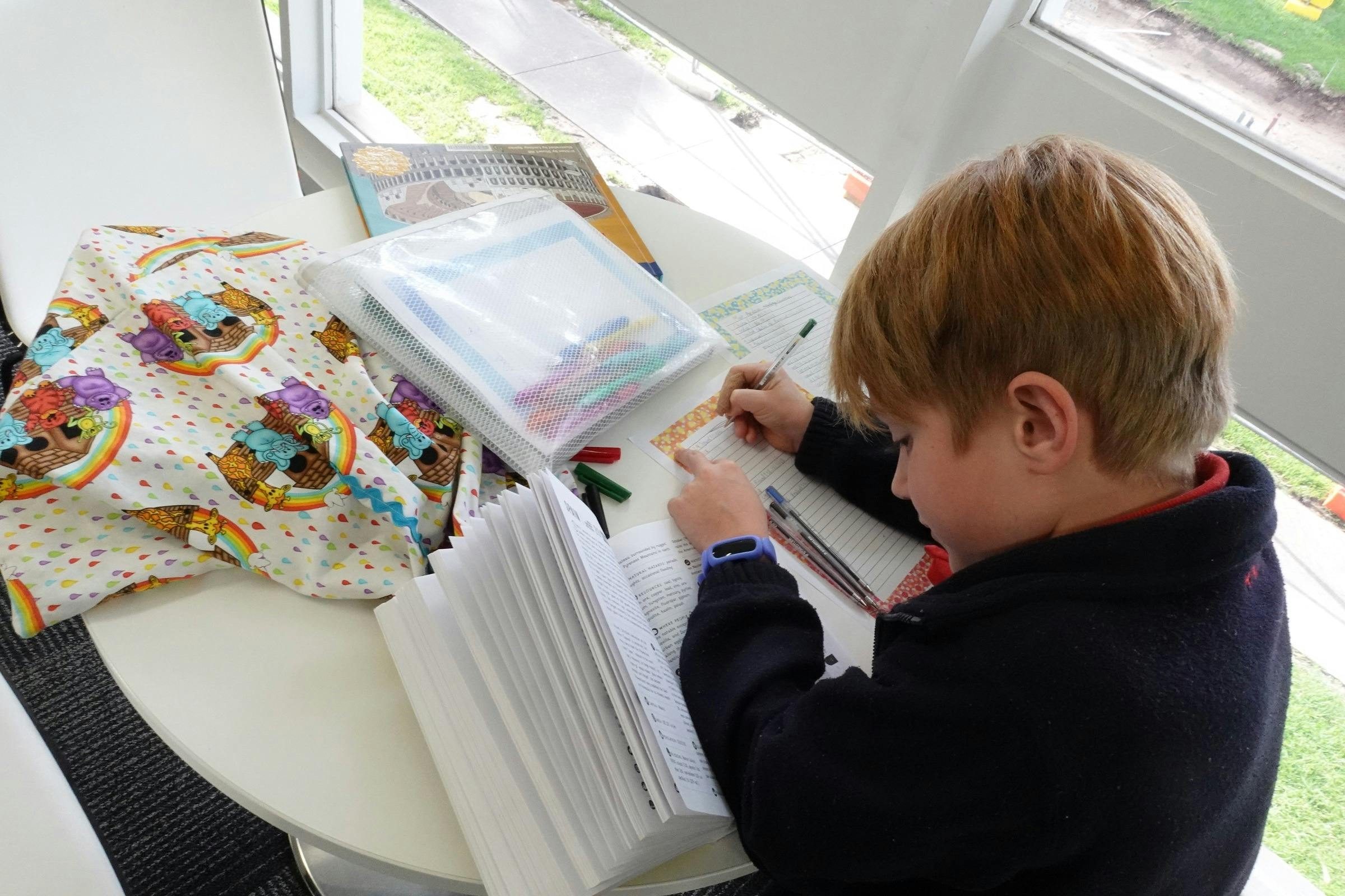 Child writing stories