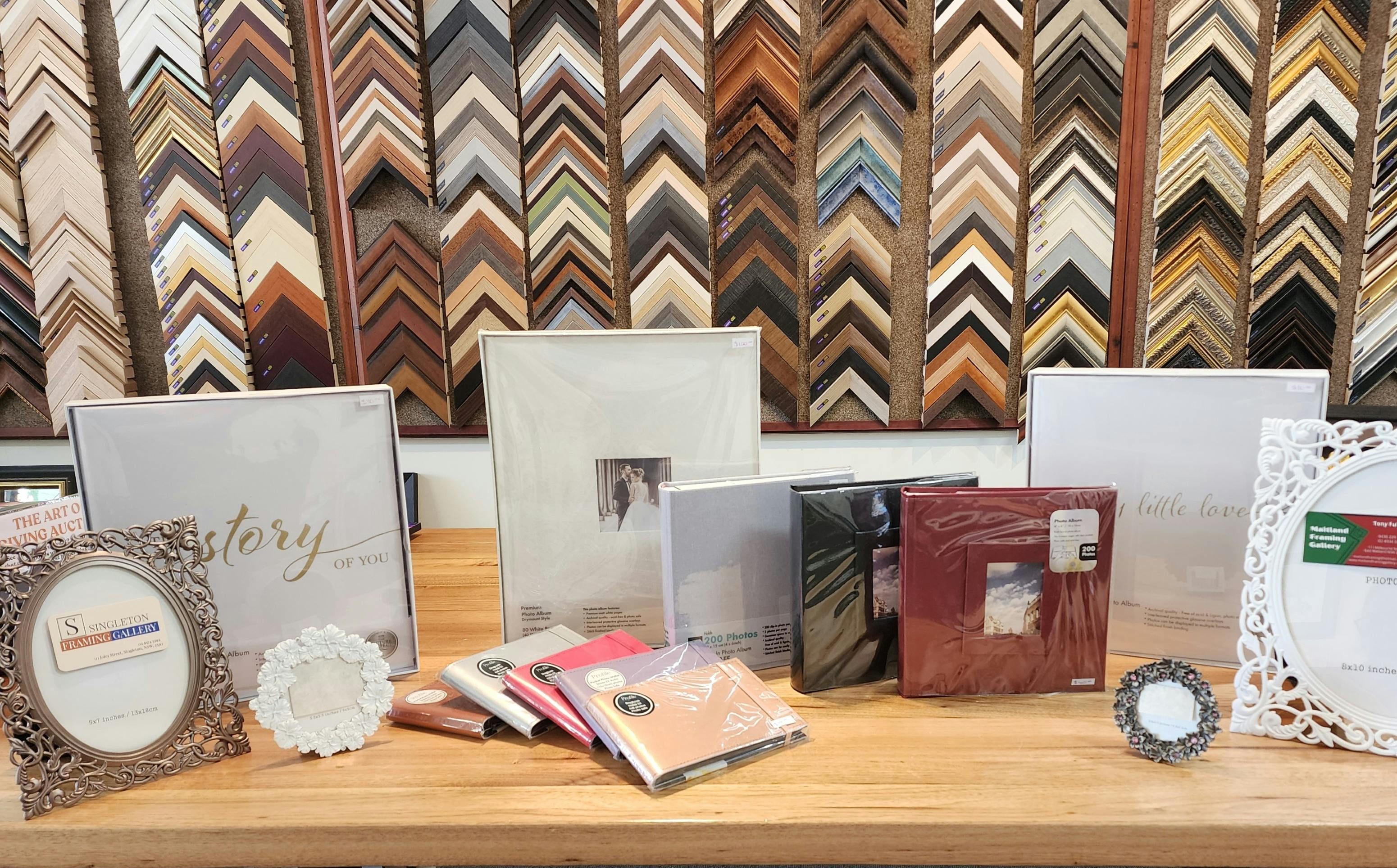 Albums & Frames available at Hunter Valley Art & Framing